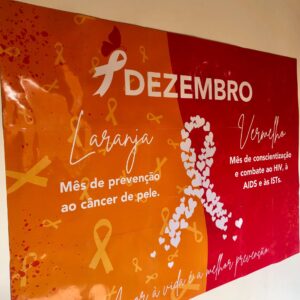 Painel Dezembro Laranja e Vermelho