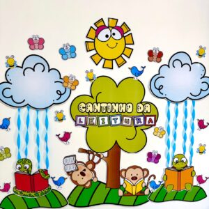 Painel Cantinho da Leitura - Animais