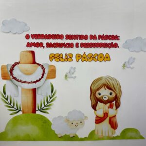 Painel Páscoa Cristã - Verdadeiro Sentido da Páscoa