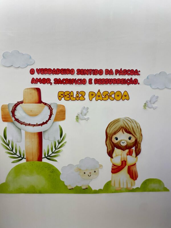 Painel Páscoa Cristã - Verdadeiro Sentido da Páscoa