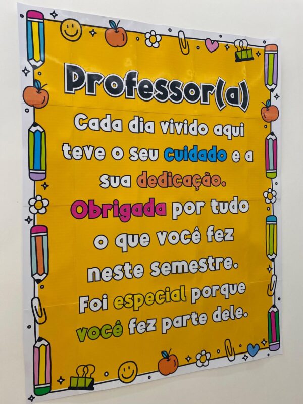 Cartaz de Agradecimento para Professores