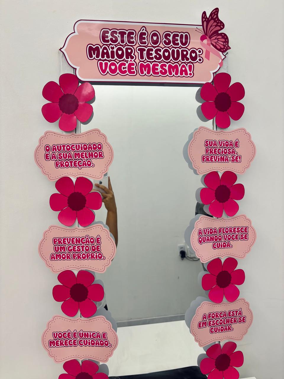 Espelho de Afirmações Outubro Rosa