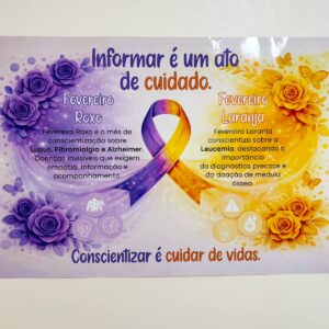 Painel Fevereiro Roxo e Laranja