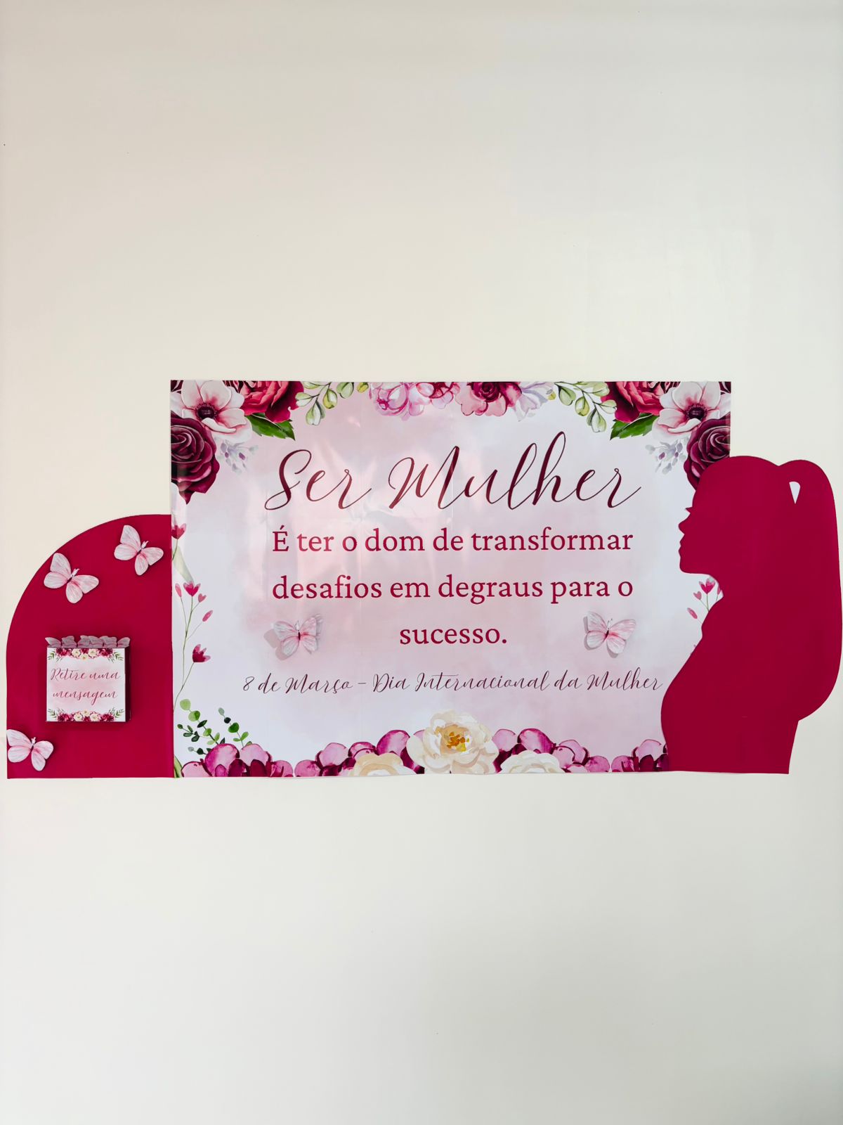 Kit Painel + Mensagens Motivacionais – Dia da Mulher