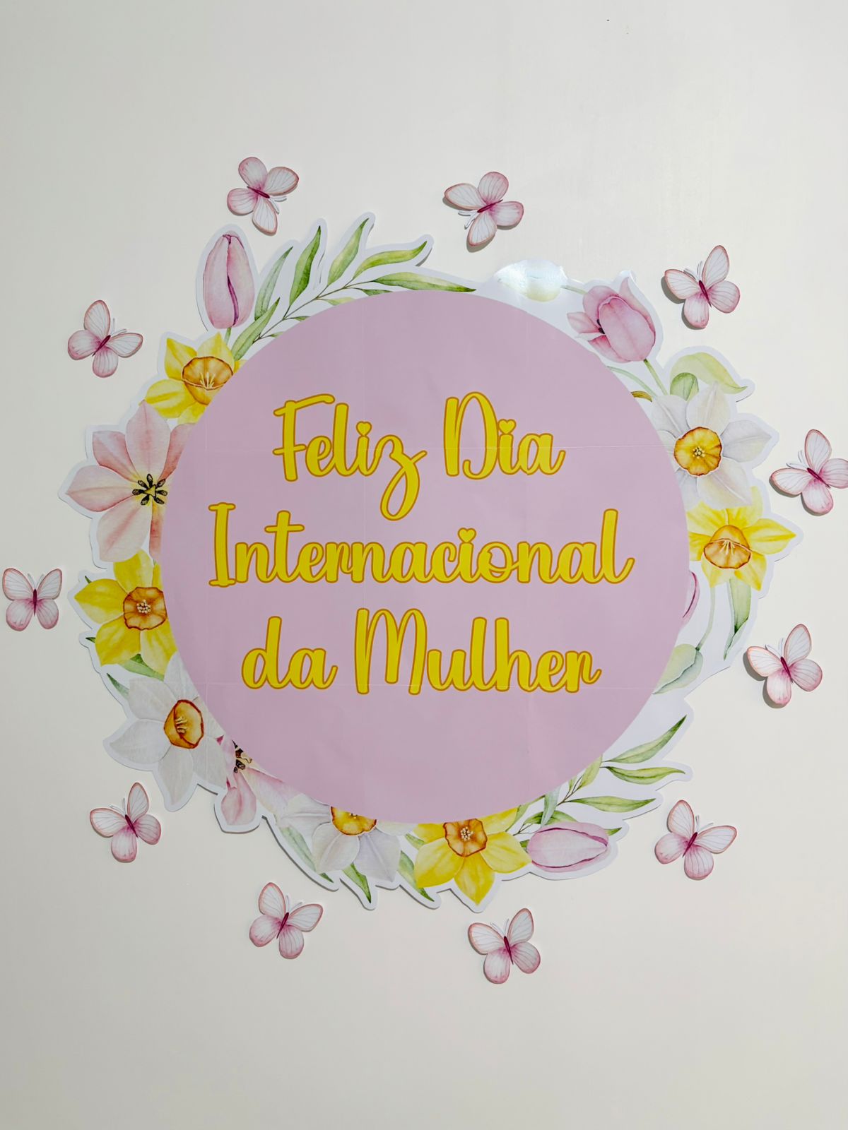 Painel Dia Internacional da Mulher - Flores