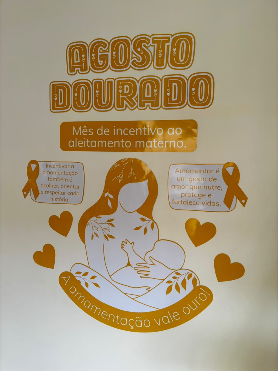 Painel Agosto Dourado para Imprimir