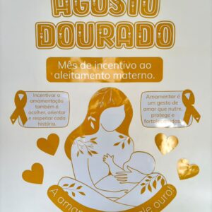 Painel Agosto Dourado para Imprimir