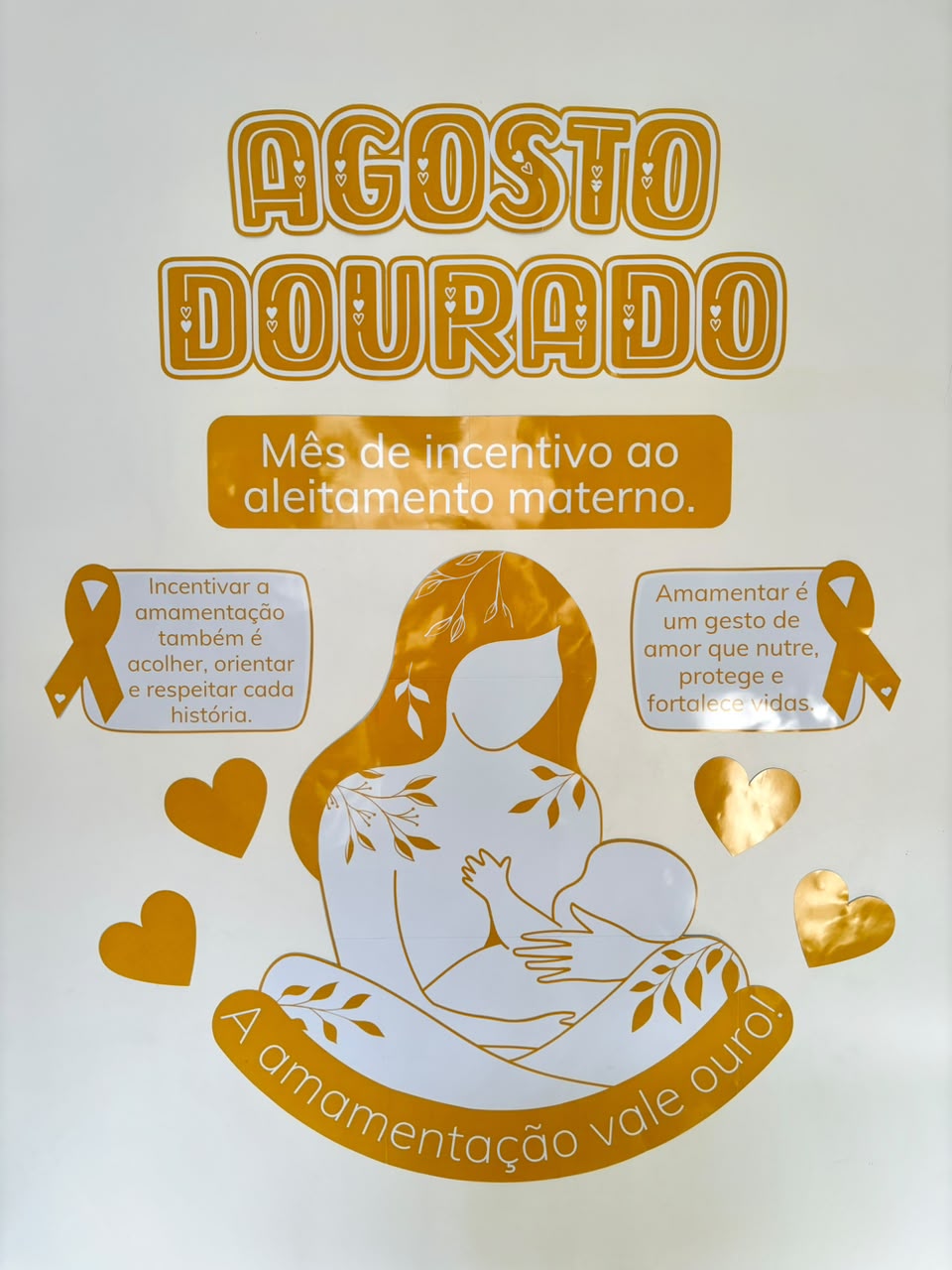 Painel Agosto Dourado para Imprimir