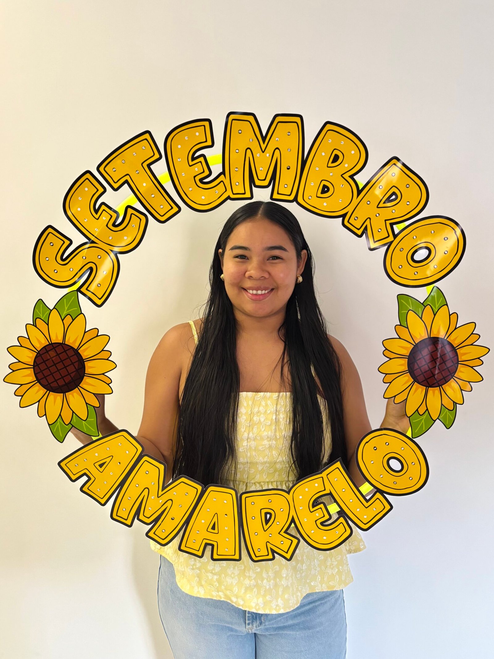 Moldura para Bambolê - Setembro Amarelo para imprimir