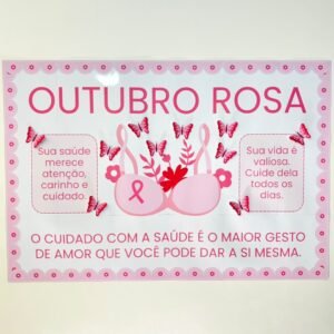 Painel Outubro Rosa para imprimir