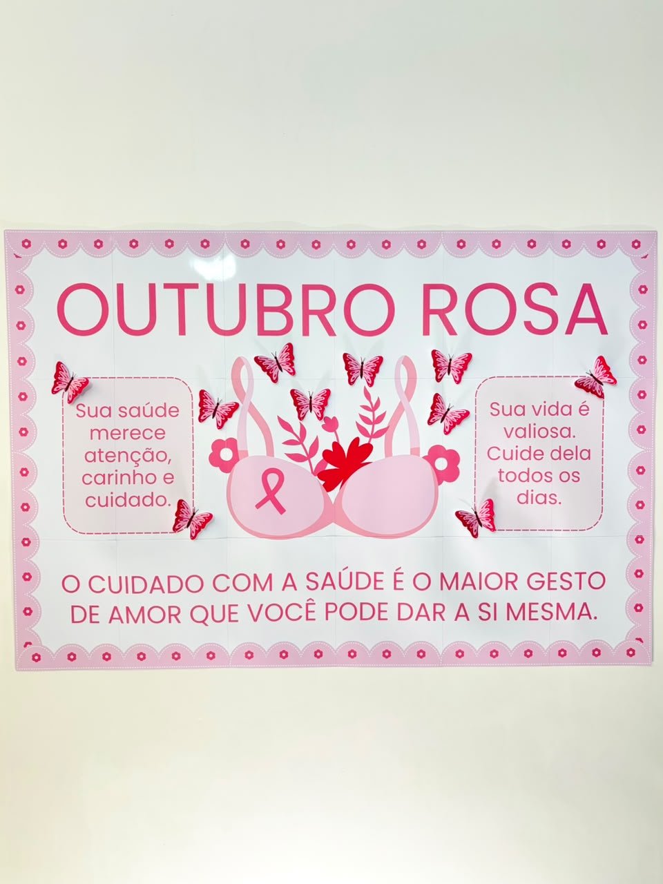 Painel Outubro Rosa para imprimir