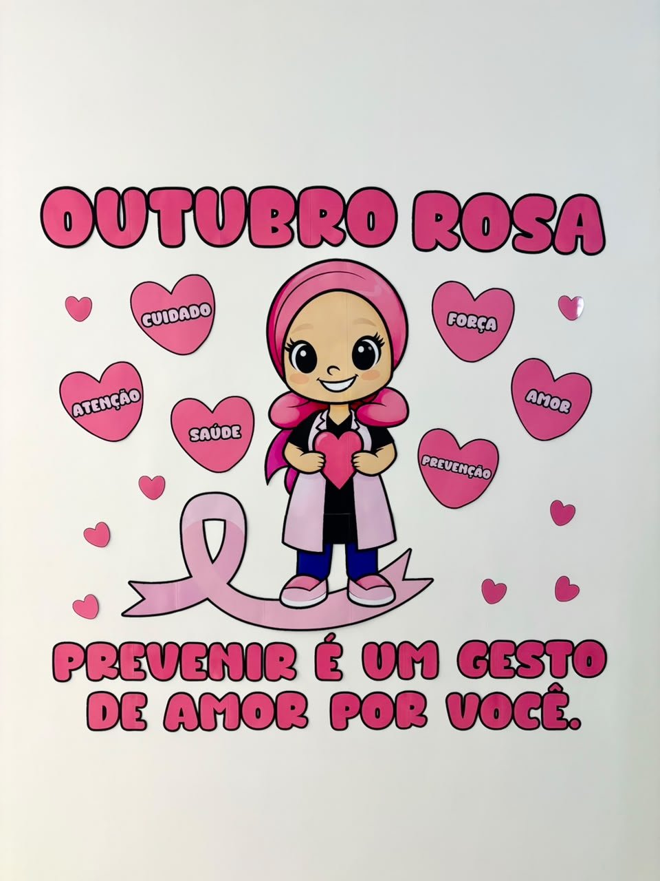 Painel Outubro Rosa – Prevenir é um Gesto de Amor